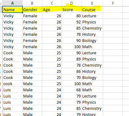 create csv